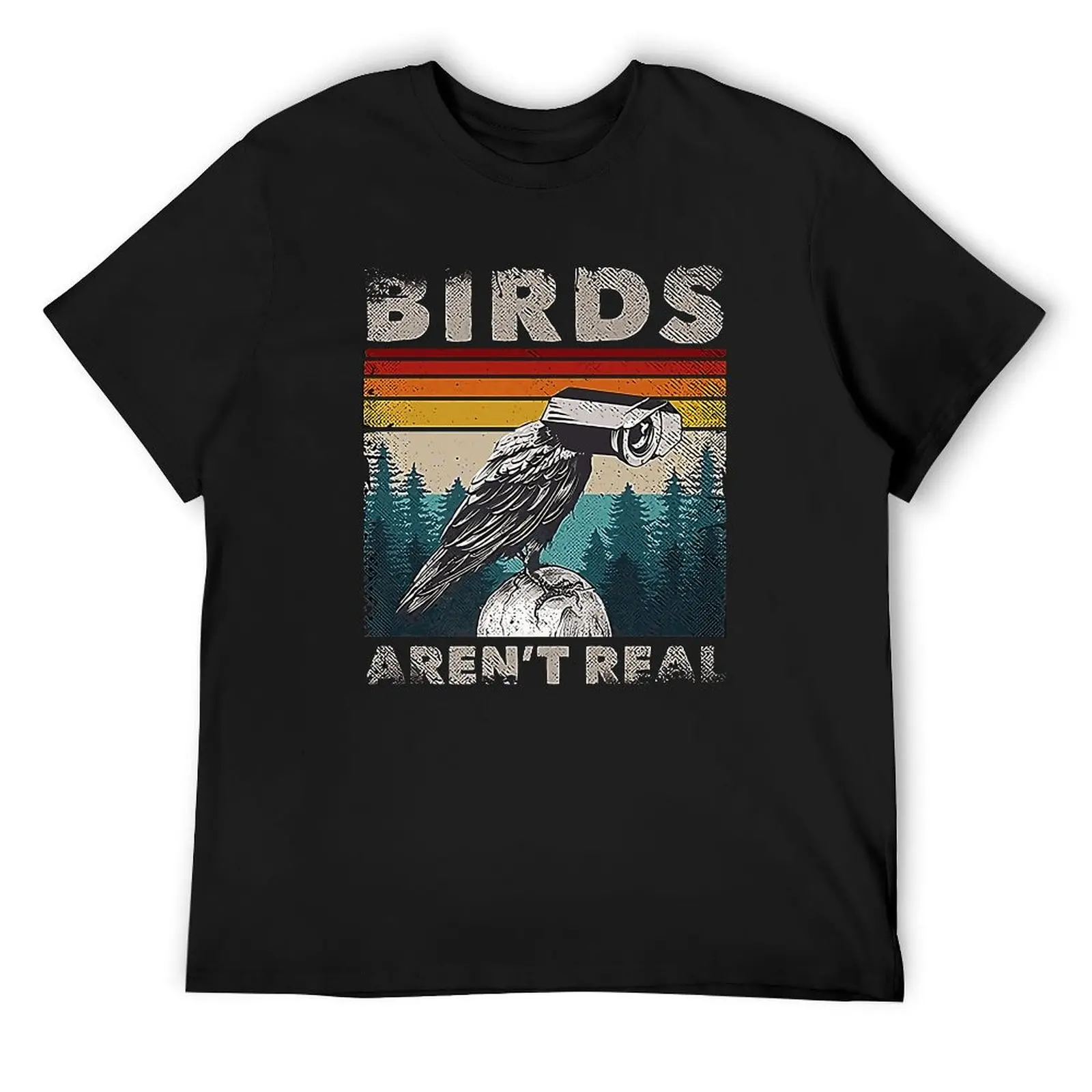 

Футболка с принтом птиц, не настоящая, футболки с круглым вырезом, популярная футболка, оригинальные мужские футболки на заказ, размеры 5XL 6XL