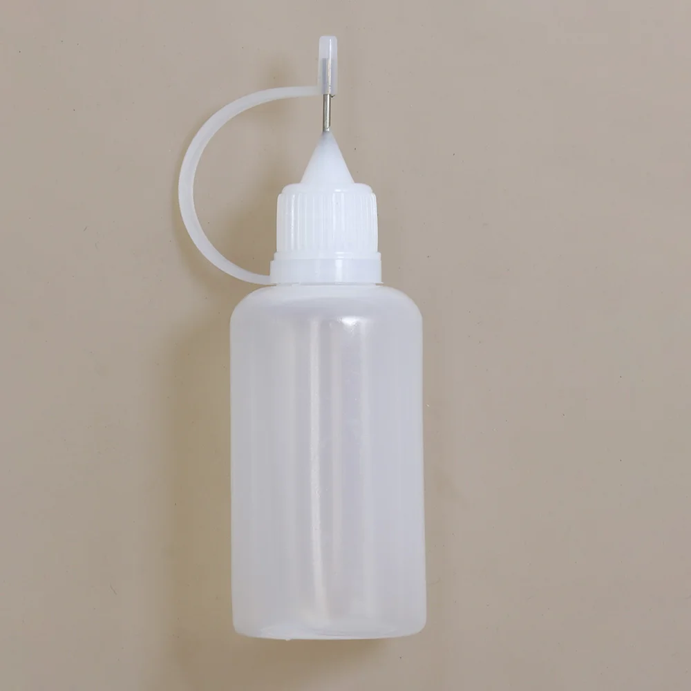 

5ml 10ml 15ml 30ml 50ml 100ml 120ml PE Plastic Squeezable Tip Applicator Bottle Refillable Dropper With Needle Tip Caps For Glue