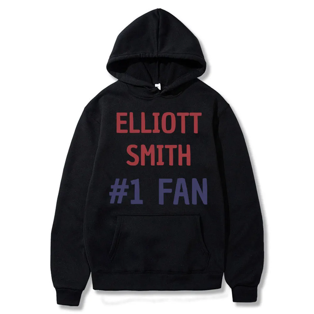 

90s Classic Vintage Elliott Smith Graphic Print Hoodie Men Women Gothic Oversized Sweatshirt Men's Casual Fleece Cotton Hoodies