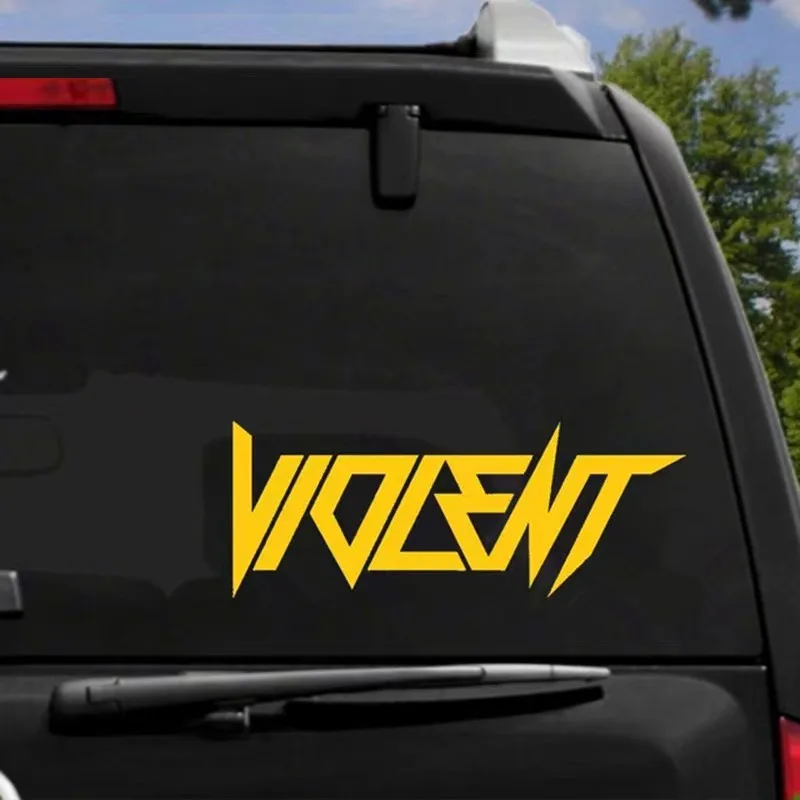 VIOLENT Car Stickers on Automobile Front and Rear Windshield Truck Sunscreen Decals Drifting Auto Cool Decor Autocollant Voiture