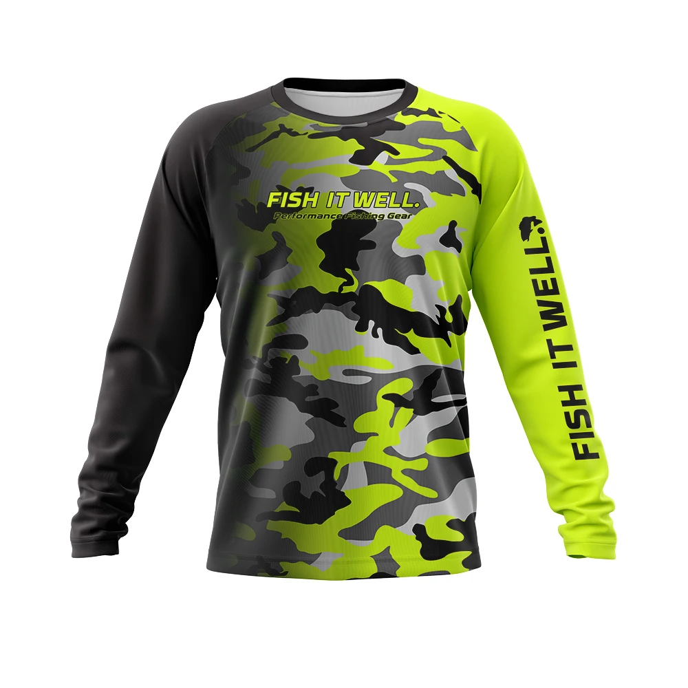 Summer Fishing Men's Long Sleeve Performance Shirt 50+ UPF Protection Quick Dry Tops Lightweight Thin Breathable Outdoor Shirts fly fishing clothes