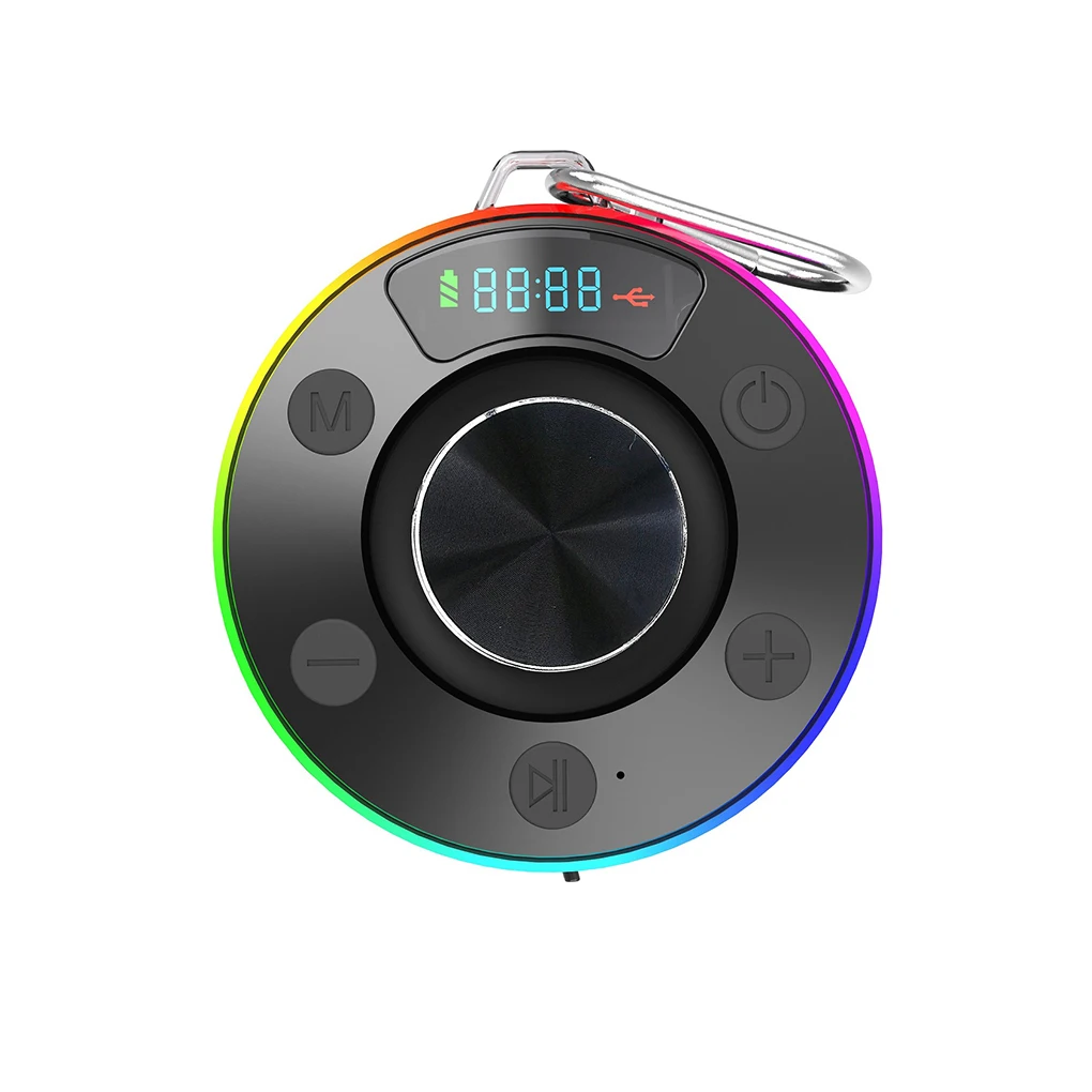 Bluetooth-Compatible 3 Shower Speaker With Built-in Subwoofer FM Radio Function Shower Speaker IPX7