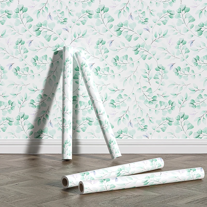 Green Leaf Wallpaper Peel And Stick Wallpaper Modern Leaves Contact Paper Self Adhesive Wallpaper For Bedroom Wall Decoration