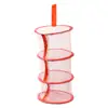 2022 Zipper Bra Drying Basket 3 Layers Drying Rack Net Herb Drying Black Mesh Hanging Dryer Rack for Plant Hydroponics Flowers 1