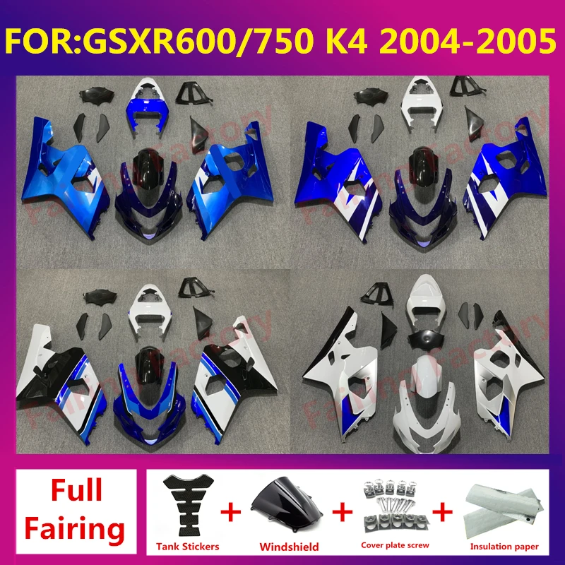 

fit for GSXR 600 750 2004 2005 K4 gsxr600 gsxr750 04 05 full Fairing ABS Body Kit Motorcycle bodywork Fairings kits zxmt