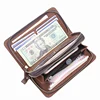 Baellerry Leather Wallet Men Clutch Bag High-capacity Double Zipper Multi-function Card Coin Purse Cartera Hombre 4