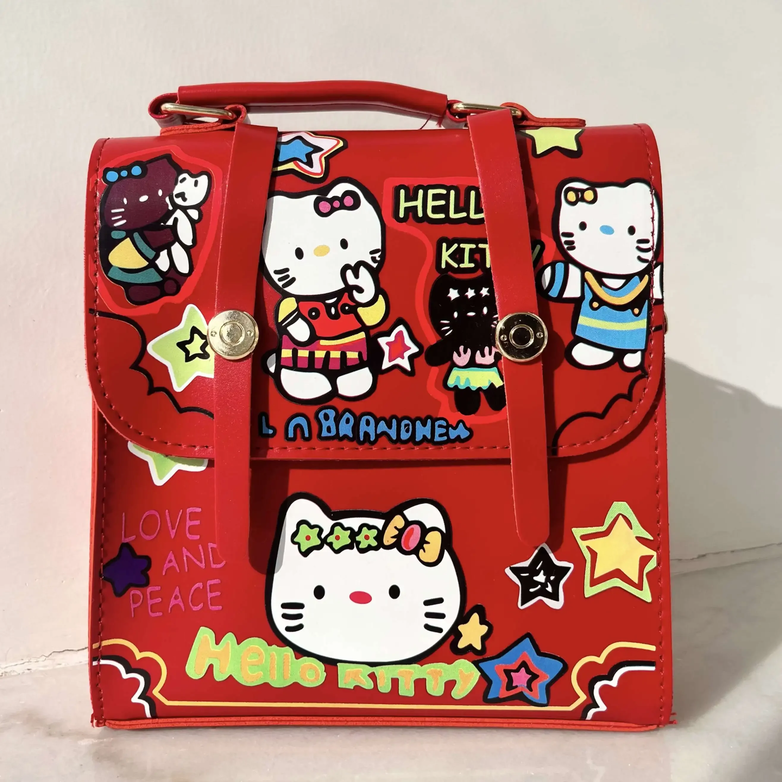 

Новый рюкзак Sanrio Hellokitty, рождественский подарок, милый и праздничный, дорожная сумка для хранения косметики для девочек, маленький кошелек для покупок