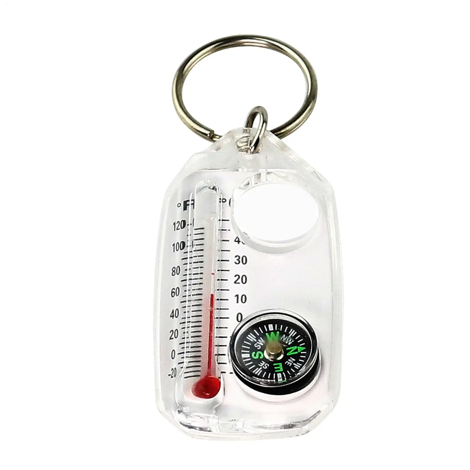 Pocket Survival Compass Multifunction Mini Keychain Camping Compass Thermometer Outdoor Climbing Tester Survival Guiding Tool Image 4