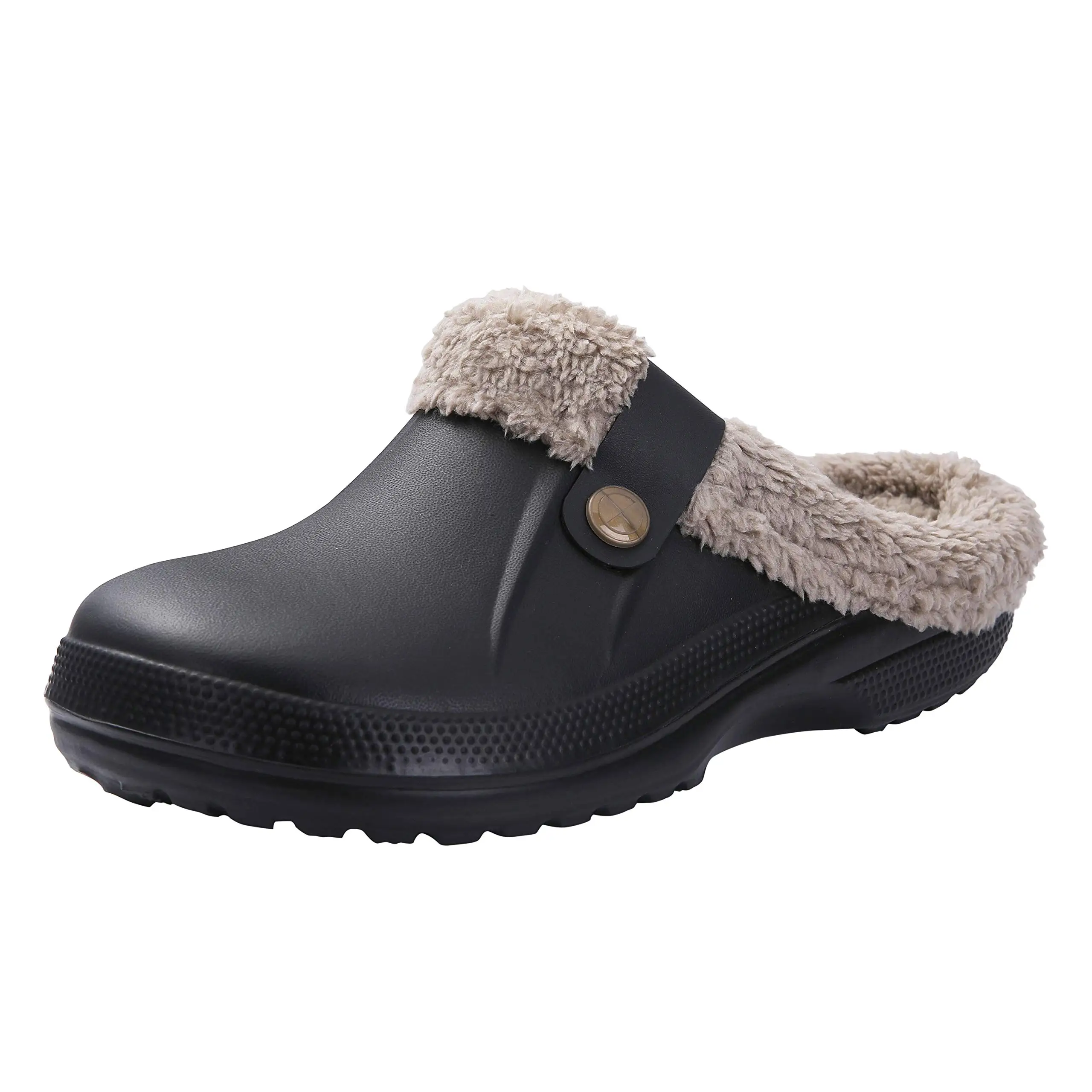 Unisex Winter Plush Fur Waterproof Slippers – Versatile Indoor and Garden Footwear
