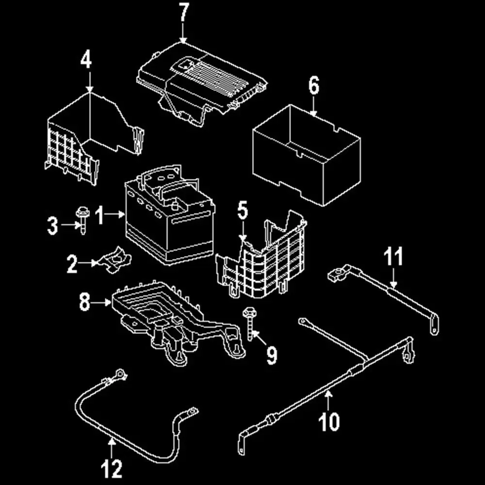 Battery Tray Dust Protection Upper Cover For Audi A3 Q3 VW Jetta Golf 5 6 Passat B6 Tiguan Octavia Leon 1.8T 2.0T 2.5T 1KD915443 battery holder battery insulation cover