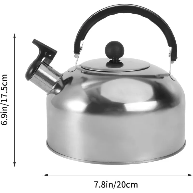Stainless Steel Kettle Ergonomic Handle Tea Kettle Travel Stove Gas Whistle Tea for Home Office Restaurant whistling teapot
