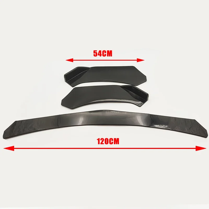Universal Car Front Bumper Lip Body Kit Spoiler Splitter ABS Bumper Canard Lip Splitter 5 Pieces car bumper spoiler bumper lip bumper lip decoration front bumper decoration