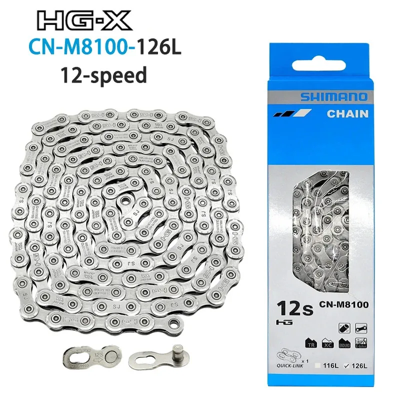 SHIAMNO DEROE SLX HG 8-12Speed Bicycle Chain HG40 HG53 HG601 HG701 HG901 M7100 M8100 116L For MTB Road Racing Bike