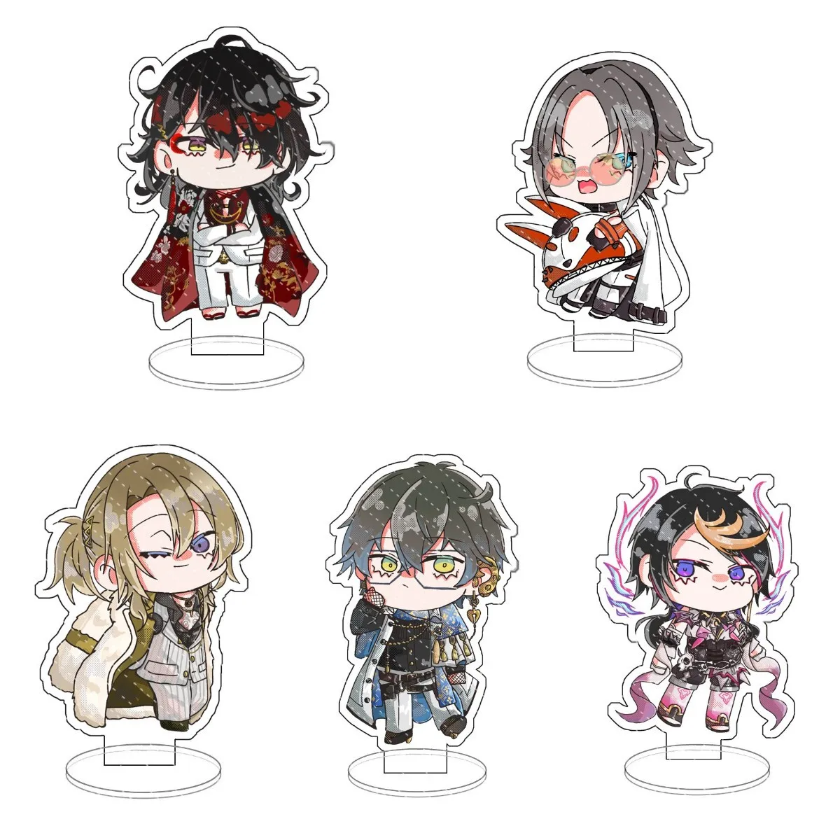 Anime Luxiem Vtuber Supporto Acrilico Shu Mysta Luca Ike Vox Personaggio Modello Piatto Desk Decor Fan Regali Portachiavi Portachiavi Cosplay