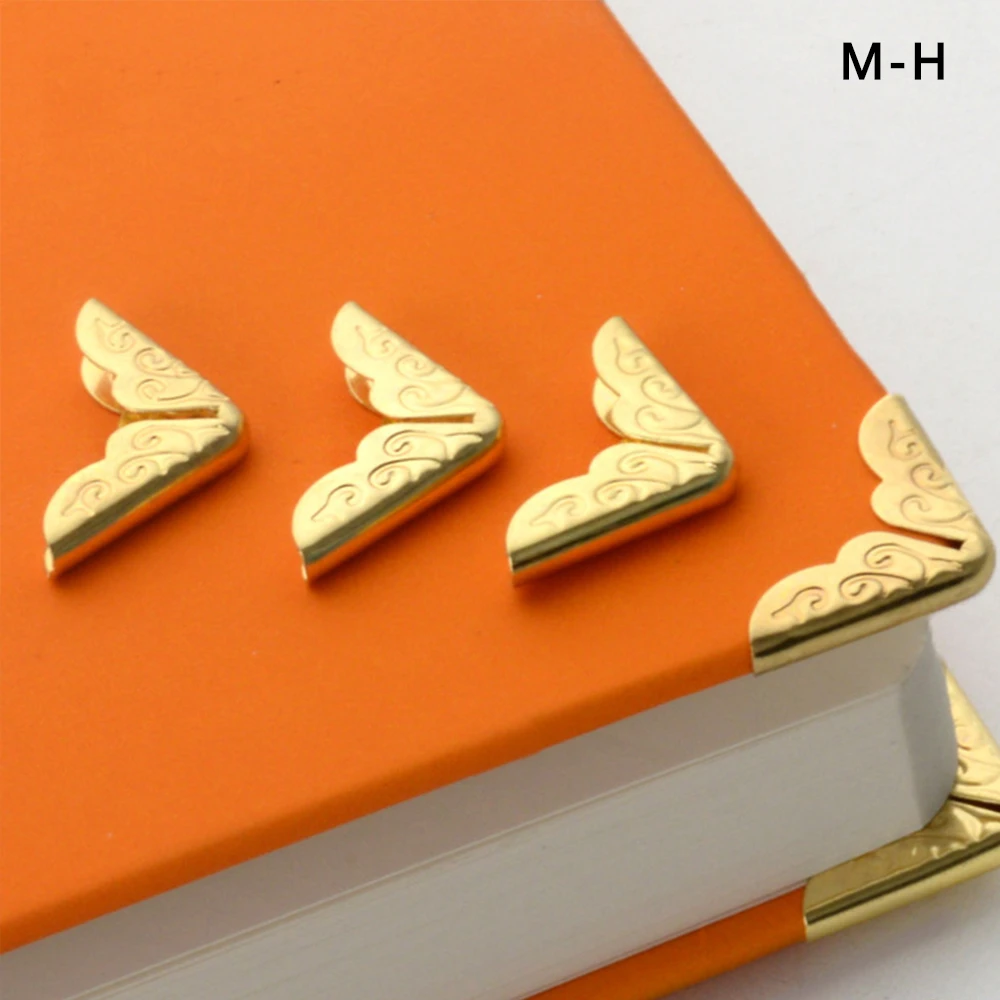 금속 책 코너 보호대 빈티지 스크랩북 사진 앨범, 노트북 메뉴 폴더 보호, 골든 실버 브론즈, 50 개  Best5