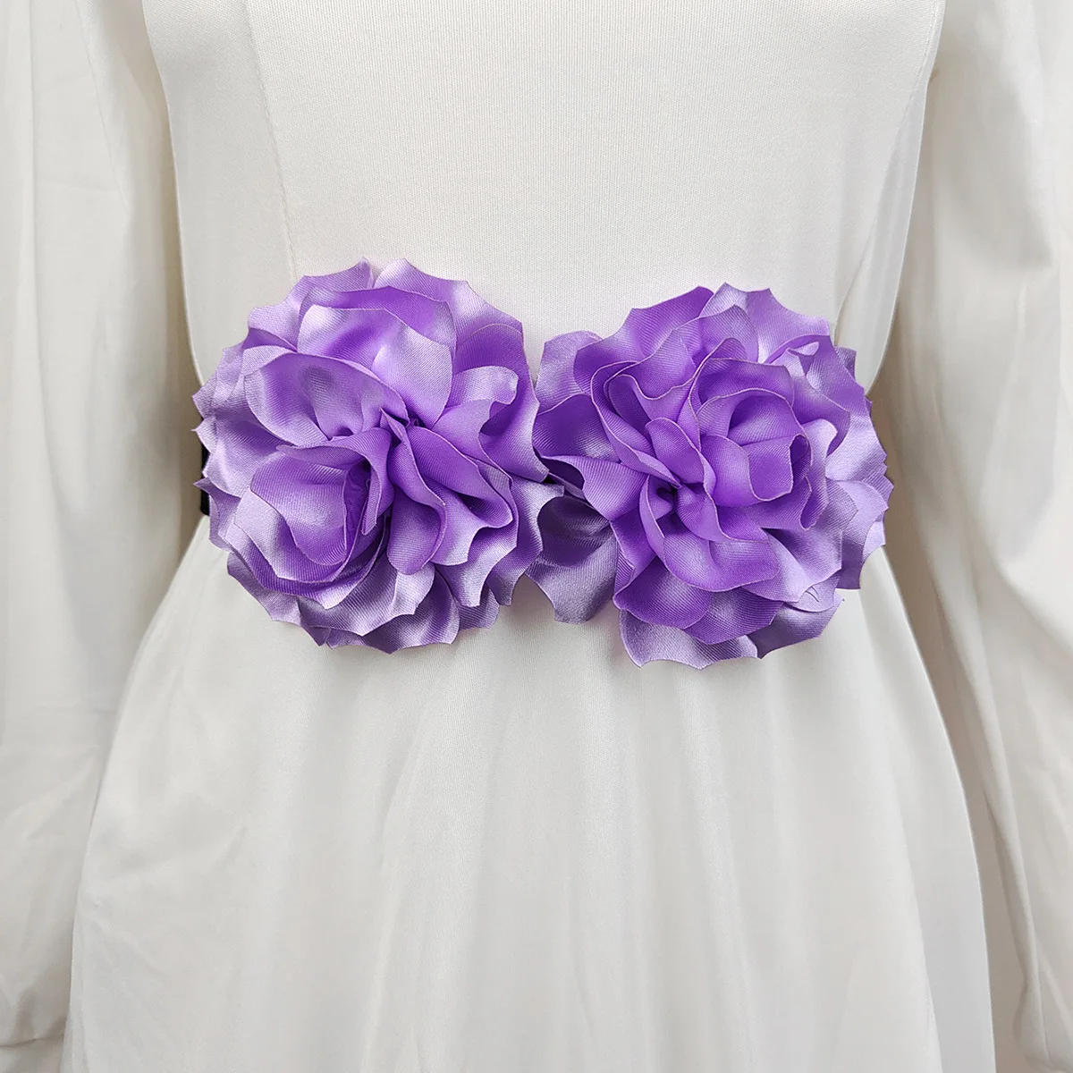 

Women's Runway Fashion Flower Elastic Cummerbunds Female Dress Corsets Waistband Belts Decoration Wide Belt R640