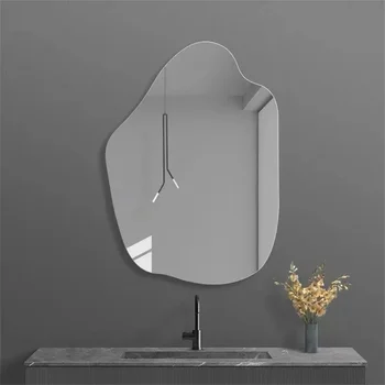 กระจกไม่สม่ําเสมอผนังกระจกตกแต่งสําหรับ Dressing ห้องนอนห้องนั่งเล่น DIY Self-กาว Mirror Art Wall Home Decor 2