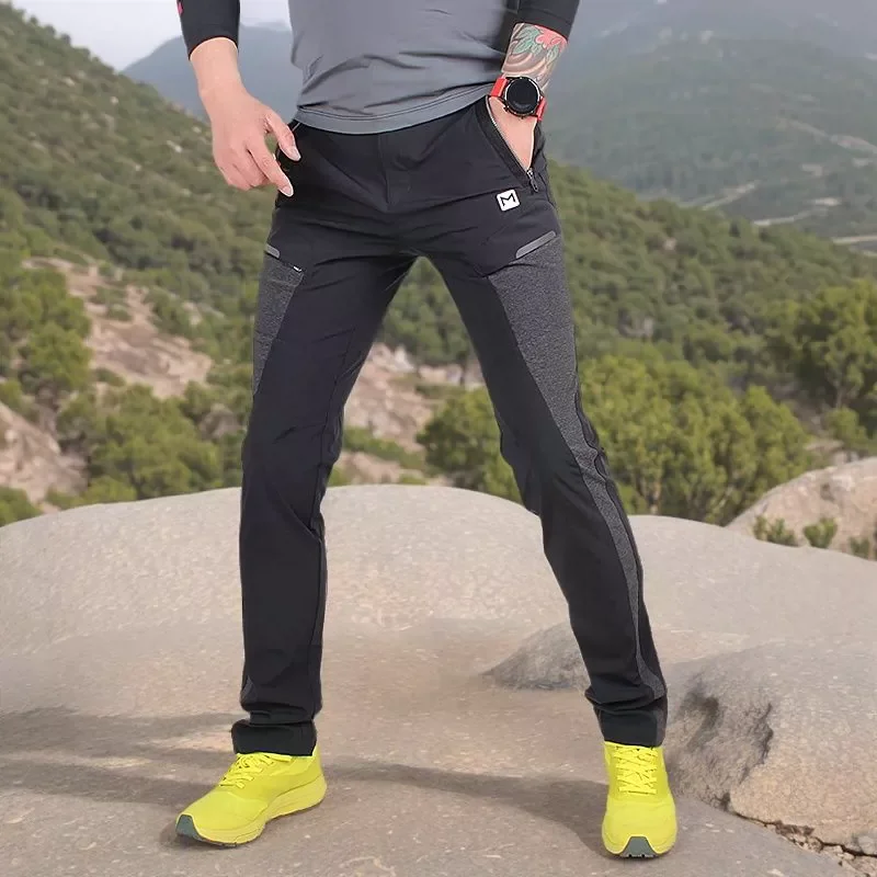 

Men`s Summer outdoor waterproof breathable stretchable quick dry hiking trekking cycling pants mens slim climbing fishing pants