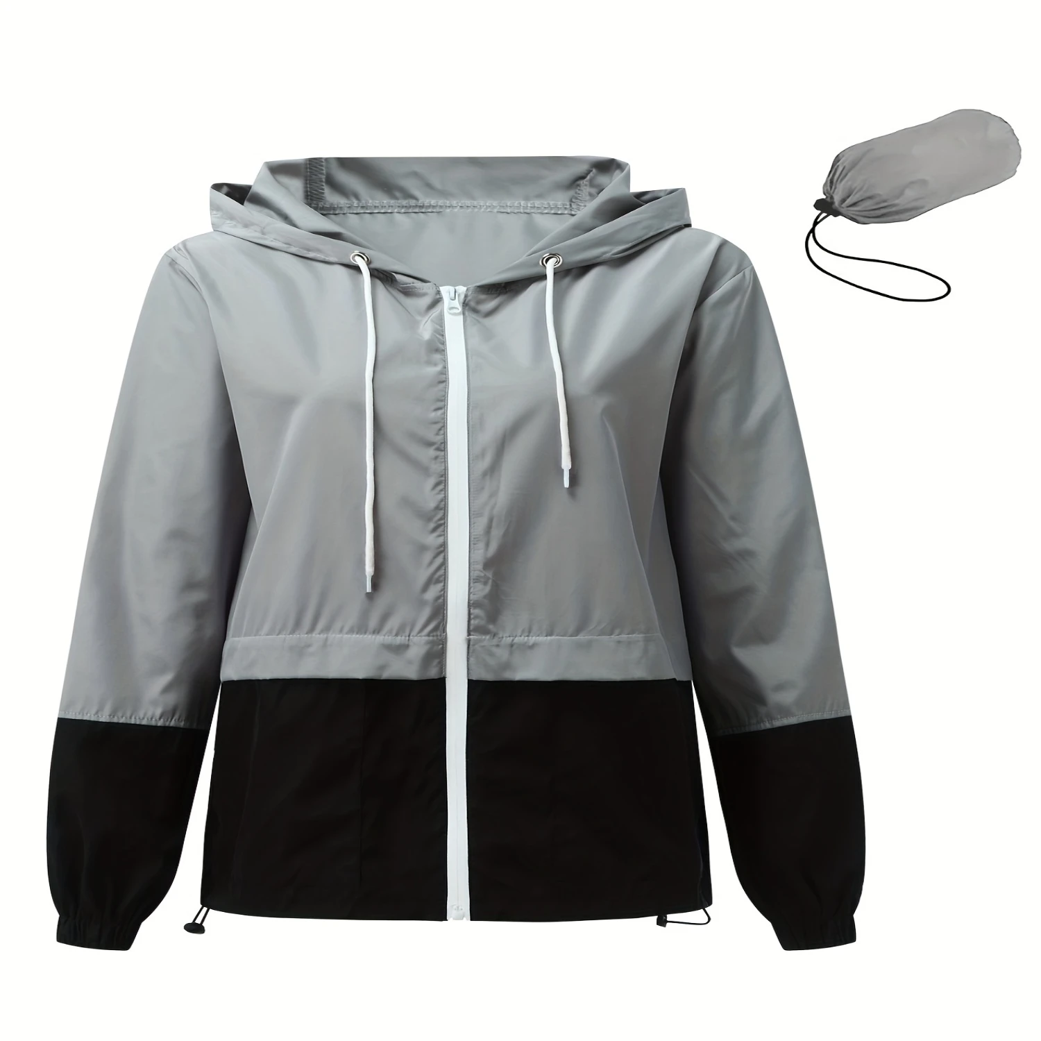 Women's Hooded Waterproof Raincoat-Lightweight Bomber Jacket