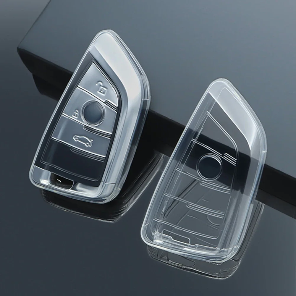 Car Key Shell Car Remote Key Soft TPU Case Cover Shell Fob For BMW X1 X3 X5 X6 X7 1 3 5 6 7 Series G20 G30 G11 F15 F16 G01 G02 F48 Keyless Bag
