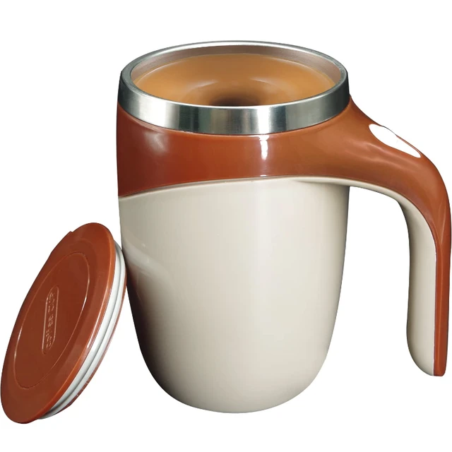 400mL Self Stirring Mug with Lid Automatic Stirring Coffee Cup Electric  Stainless Steel Self Mixing Coffee Cup for Coffee Milk Cocoa Hot Chocolate  Tea 