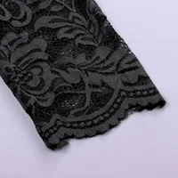 Sexy V Neck Lace Chiffon Long Dress For Women 2023 Strap Vintage Lace Half Sleeve Dress Princess Court Dress For Wedding Guest - Image 4