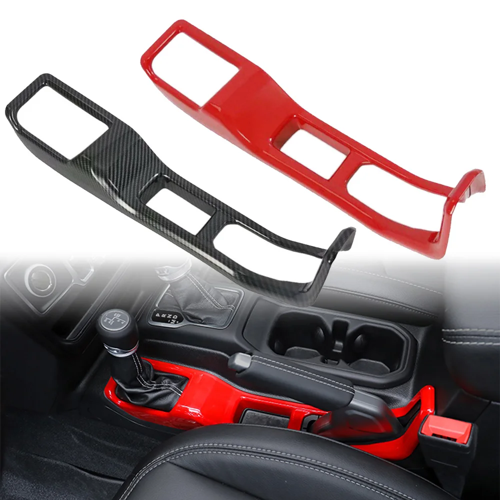 for Jeep Wrangler JL-Interior Accessories 4 Wheel Drive Emergency Brake Trim 4WD Decorative Cover Carbon Fiber Look