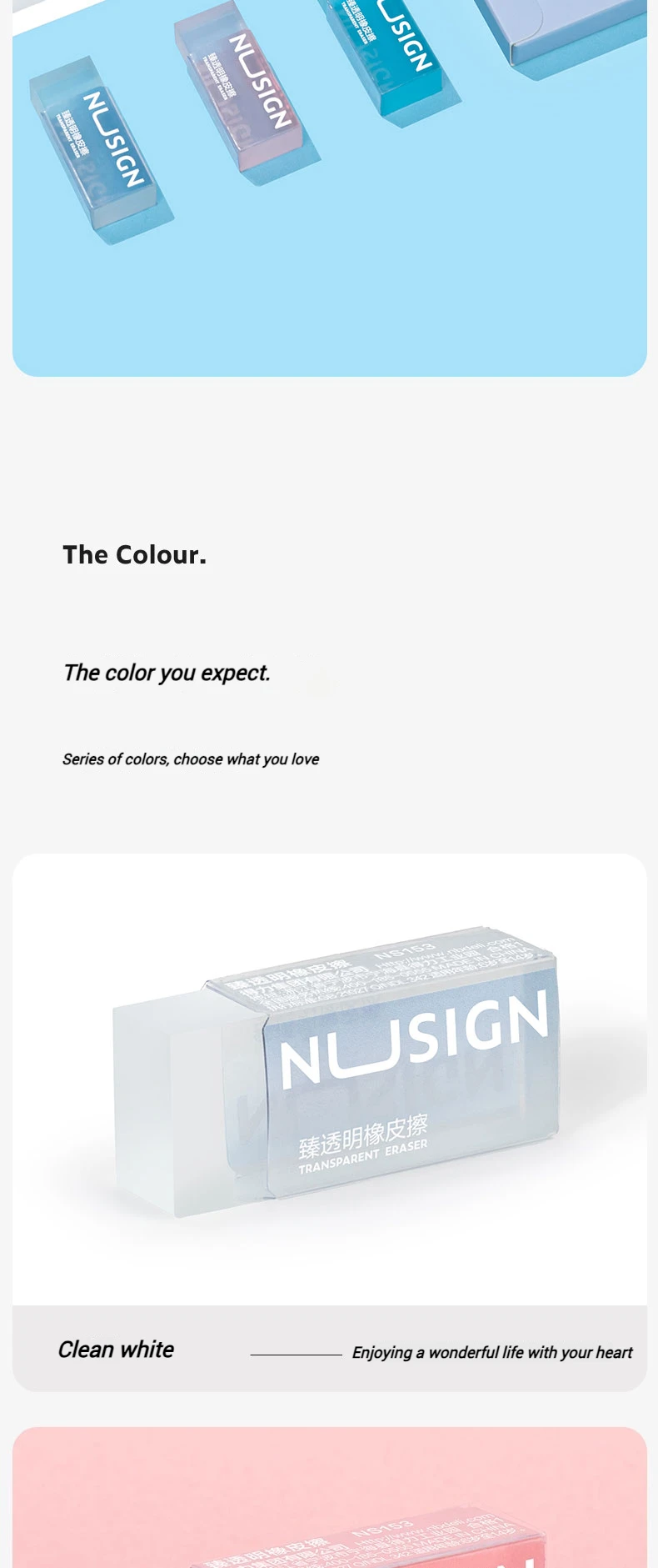 NUSIGN Soft Rubber 2B Pencil Eraser - Art and School Exam Correction Supplies