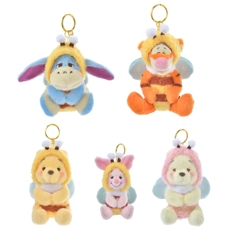 

New Cute Cartoon Film Anime Surrounding Bee Family Crossdressing Series Short Plush Pp Cotton Toy Key Pendant Decoration