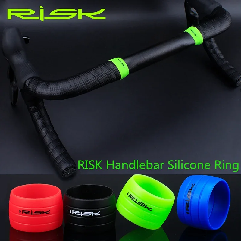 Bicycle Handlebar Strap 1 Pair Road Bike Handlebar Strap Fixed Ring Silicone Non-Slip Bicycle Handlebar Tape Fixing Ring Anti-Slip Rubber Sleeve