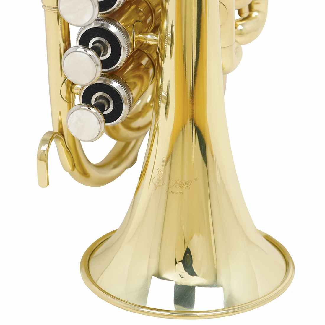 SLADE LDP650 Mini Pocket Trumpet Bb Tune Brass Body Cornet Brass Instruments with Case Glove Mouthpiece Parts & Accessories trumpet instrument