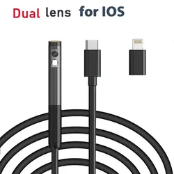 ANESOK High-Resolution Dual Lens Endoscope Camera - 3m (Dual lens for Ios)