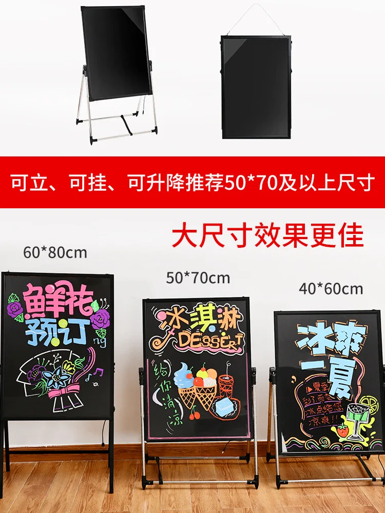 LED 전자 형광 보 빌보드, 칠판, 디스플레이 보드, 소형 칠판, 행잉 단면 스토어
