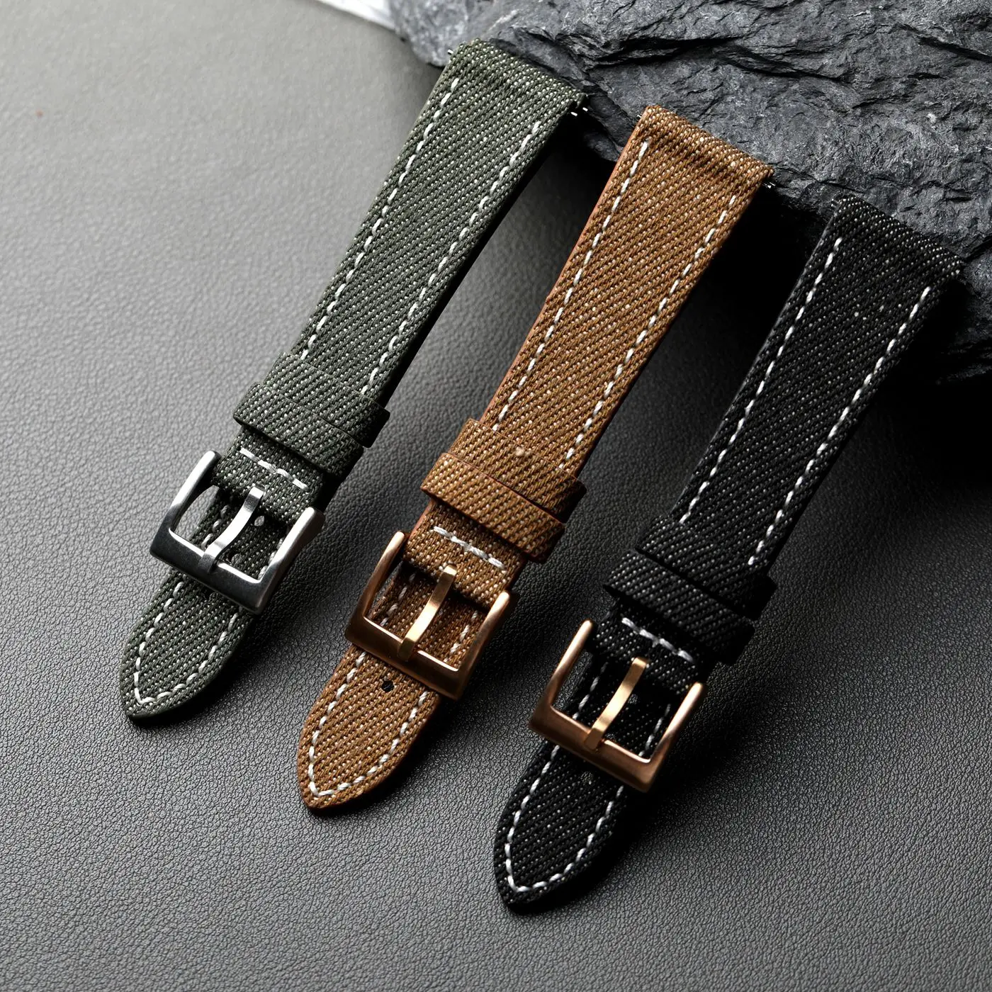 Premium Leather-Fit Denim Strap - Quick Release, Soft & Durable Bracelet in Multiple Colors