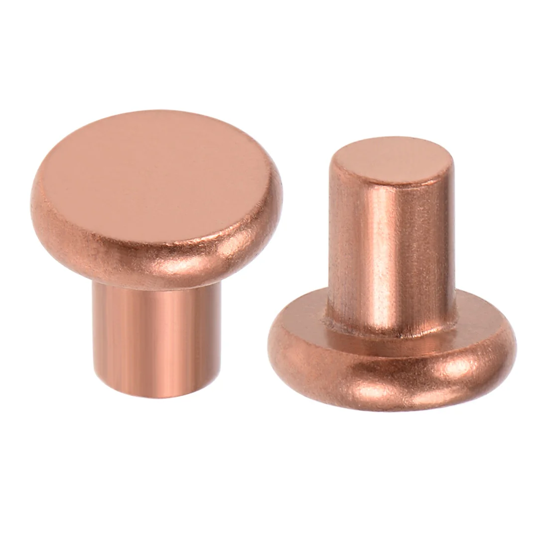 

25Pcs Copper Solid Rivets Flat Head Rivet Metal Fasteners 3mm 4mm Shank Diameter 5/6/8/12/16/20mm Shank Length Copper Rivets