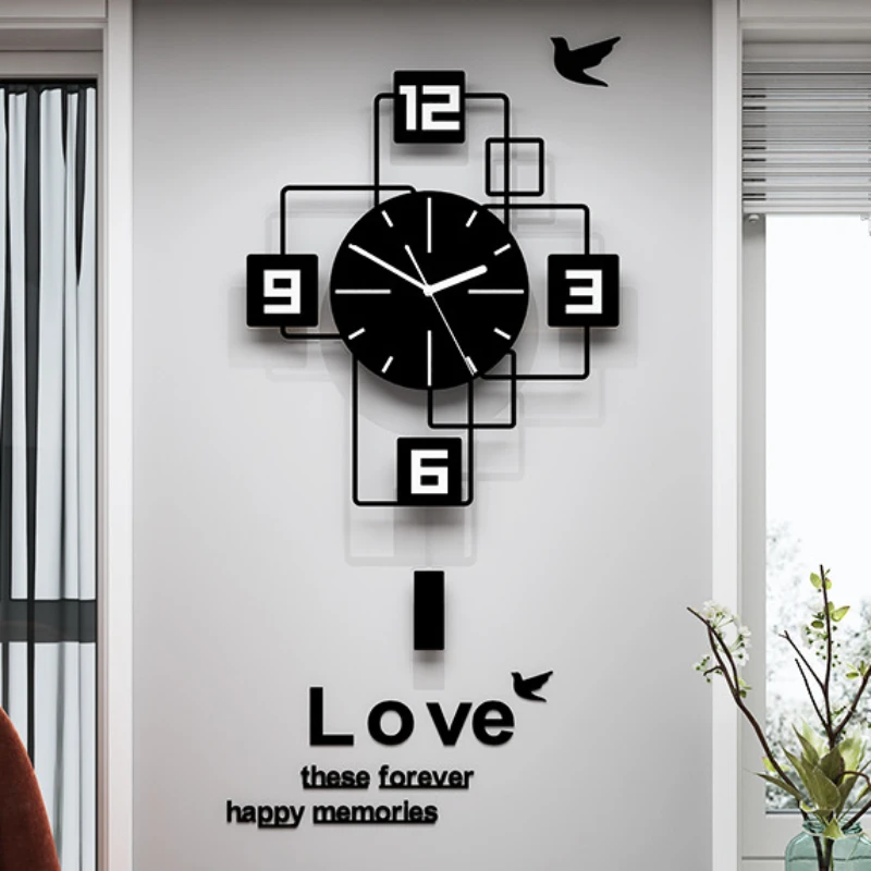 

Modern Simple Wall Clocks Nordic Living Room Restaurant Wall Decor Iron Hanging Watch Large Home Decor Renoj De Pared