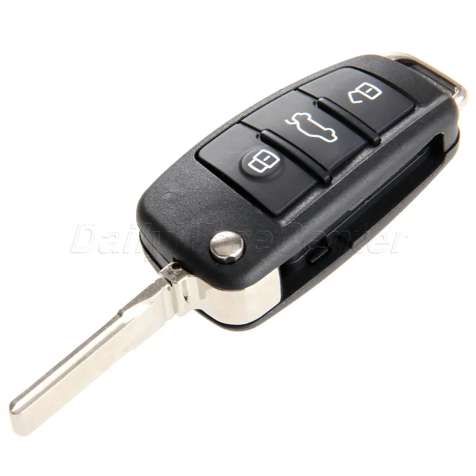 Mgoodoo 3+1 Buttons Repalcement Case  Remote Folding Flip Key Shell Fob For Audi A4 A8 TT Q7 A6 Sedan/Wagon Car Key Uncut Blade