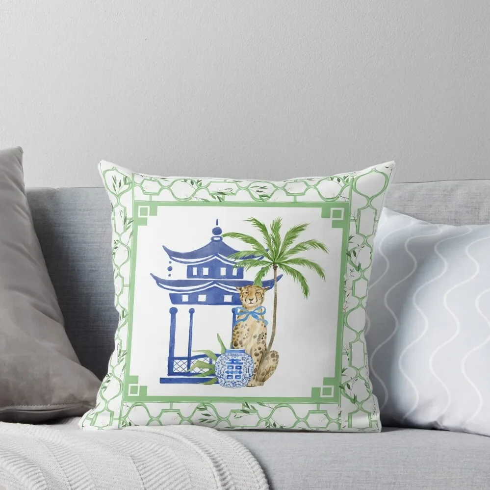 

Pagoda pavilion chinoiserie Throw Pillow
