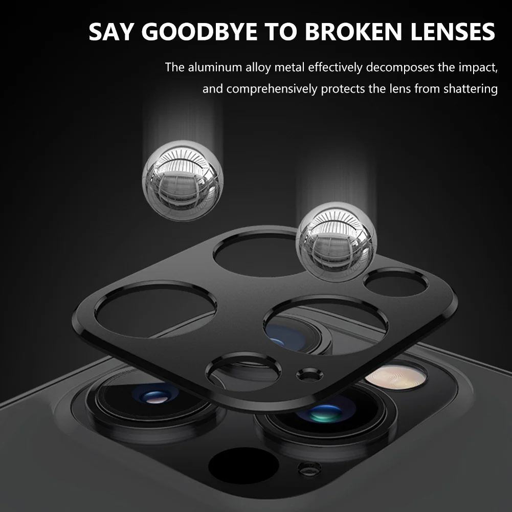 2/3 Gaten Camera Lens Screen Protector Hoge Hardheid Aluminium Camera Lens Protector Lens Film Voor Iphone 14 Pro/14 Pro Max _