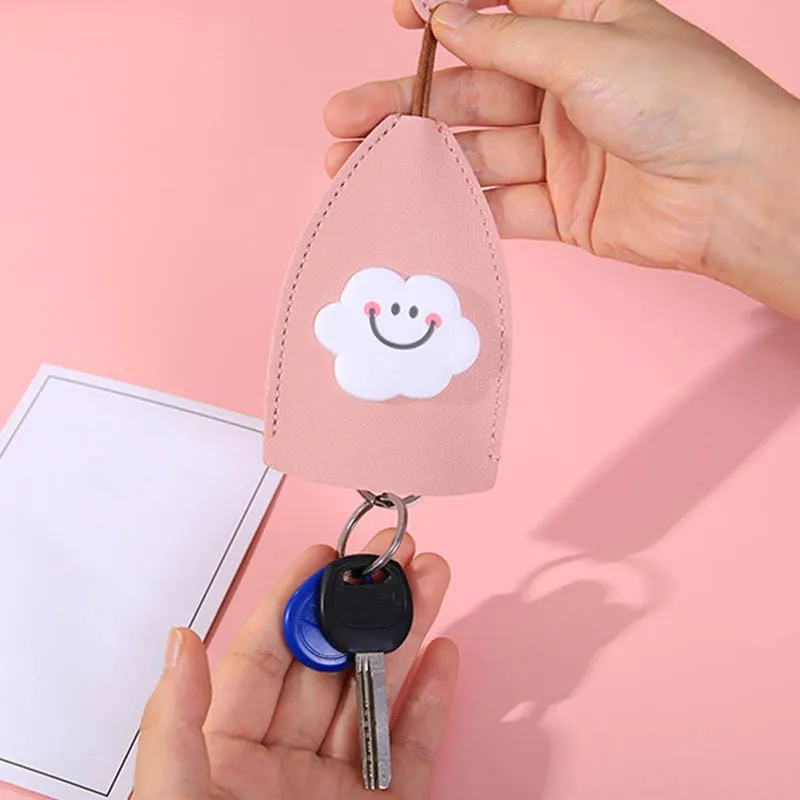 Cute Cartoon Unisex Pull Type Key Bag PU Leather Key Wallets Housekeepers Car Holder Case Keychain Pouch key case key holder key organizer key purse