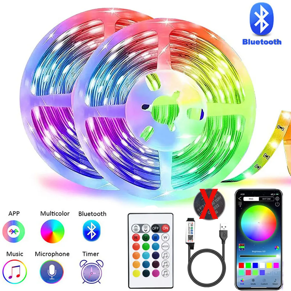 ตัวเลือกสินค้า แถบไฟ LED ปรับสีได้ 5050 ควบคุมด้วยแอปพลิเคชัน