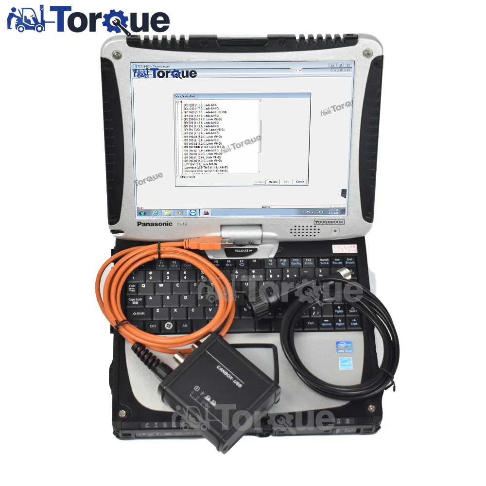 

For Linde BT Kit Linde Pathfinder LSG + USB CANBOX Forklift TRUCK Diagnostic Tool +Thoughbook CF19 laptop