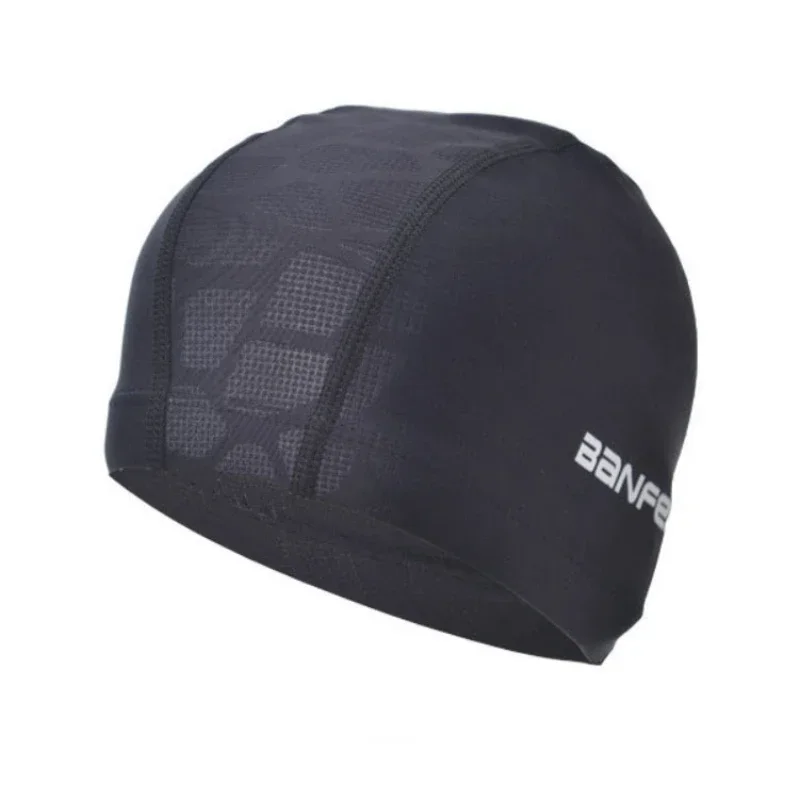 Waterproof Fabric Protect Ears Long Hair Sports Swim Pool Hat Shark High Elasticity Flexible Durable Swimming Cap for Men Women 5