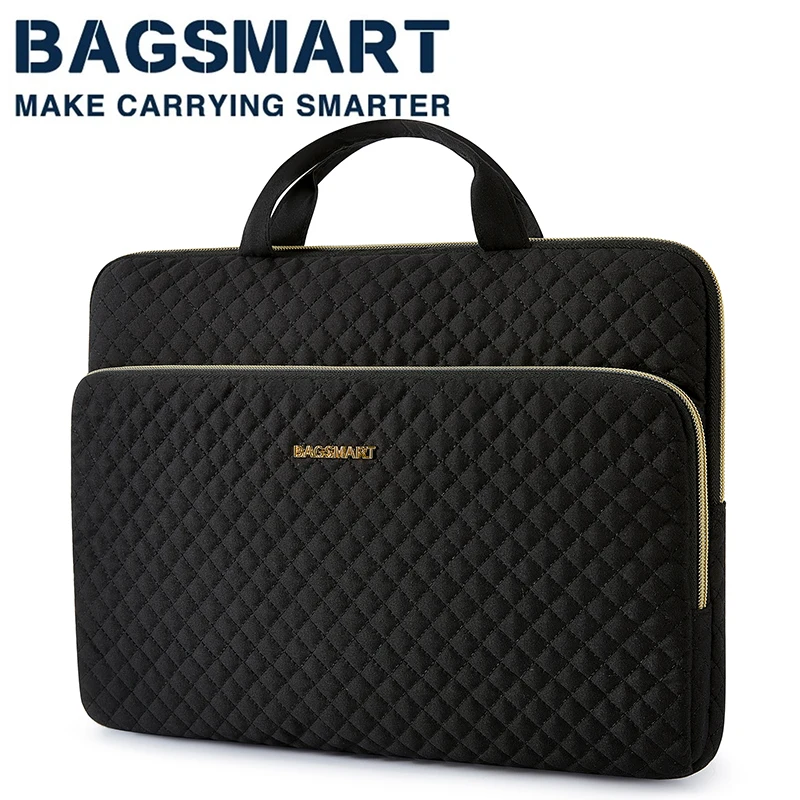 Laptop Bag for Women Sleeve Case BAGSMART Computer Handbag 13.3 14 15.6 inch Briefcases Notebook Bag for Macbook Air Pro 13 14 image