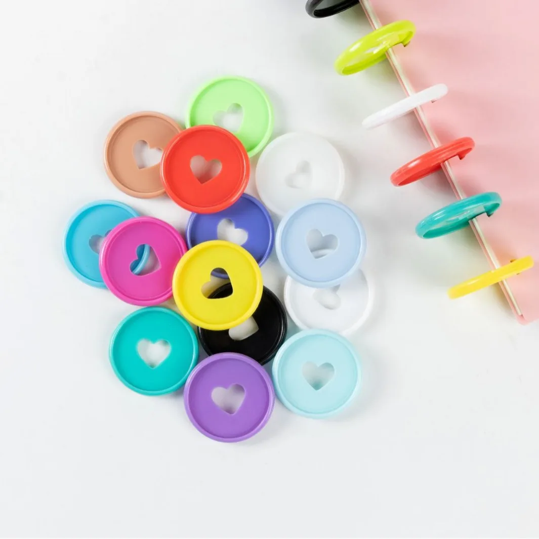 120Pcs 35MM 노트북 루스 리프 플라스틱 버섯 구멍 디스크 플라스틱 반지 Discbound 디스크 버튼 링 Binde 사무용품
