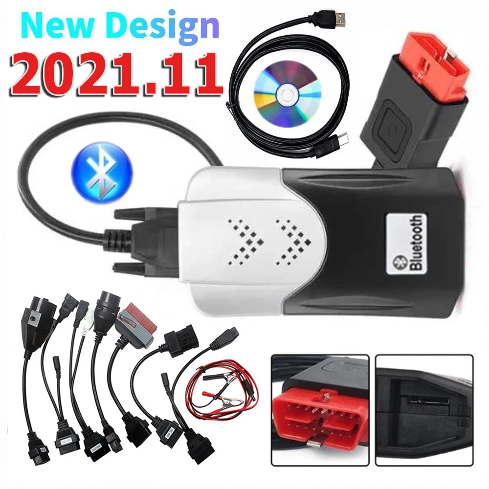VCI VdIJk 오토콤 프로 Tnesf Delphis Orpdc Vd Ds150e Cdp USB 블루투스 자동 Obd2 스캐너 2021.11 자동차 진단 도구, 2023 신제품