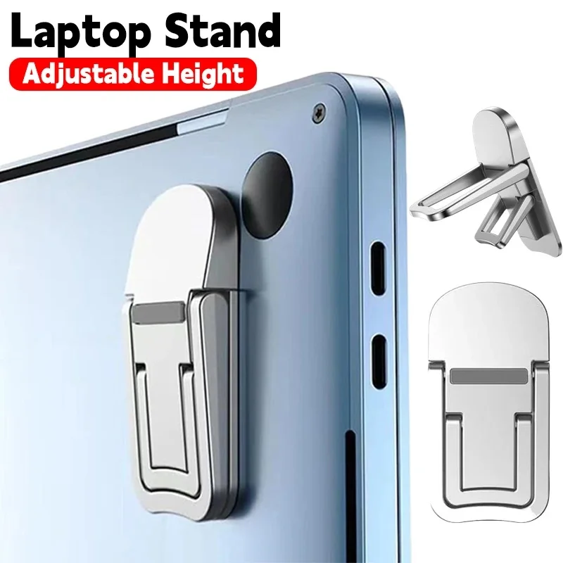 laptop stand Portable Laptop Stand Computer Keyboard Riser Lift Self-Adhesive Foldable Invisible Notebook Accessory Adjustable Height Stand