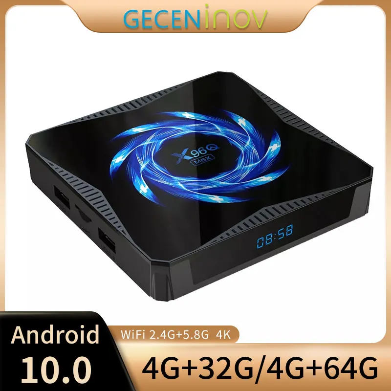 Приставка Смарт-ТВ X96Q MAX Android 10 0 четырехъядерный Allwinner H616 2 4 ГГц и телефон Wi-Fi Bluetooth 5