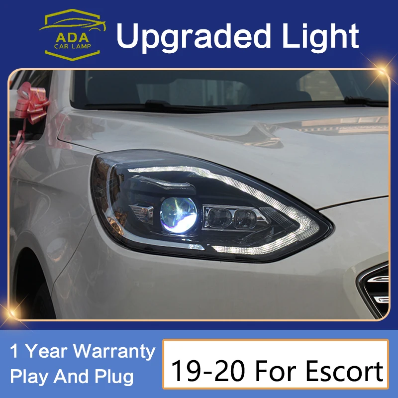

Новый стиль для Ford Escort Headlights2019 фары все светодиодный передние фары динамический поворотный сигнал автомобильные аксессуары