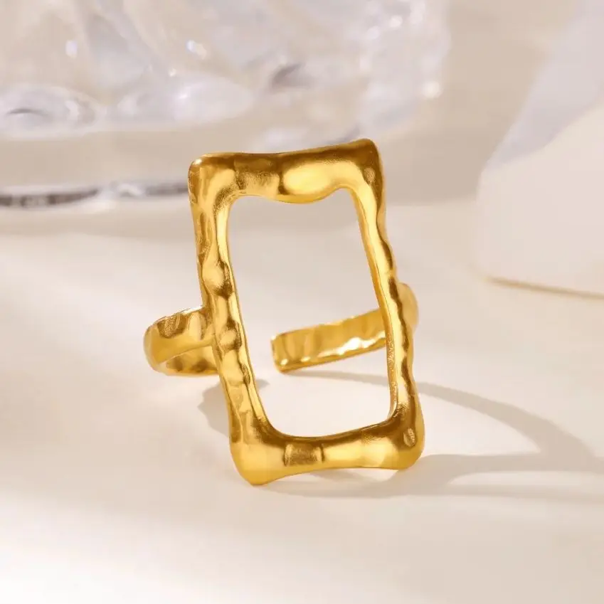 Hollow Square Ring For Women